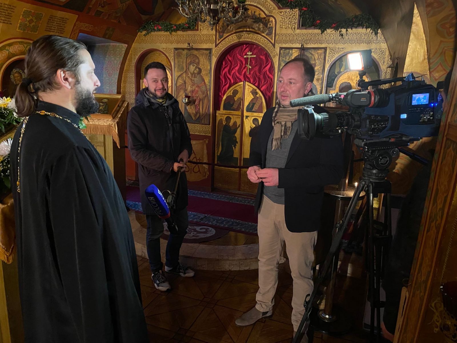 Храм святого Архангела Михаила г. Баку посетила съемочная группа телеканала "Россия 1"