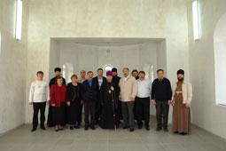 В строящемся храме в с. Таловка
